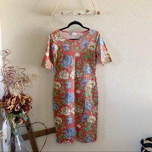 LuLaRoe Floral Red Julia Dress